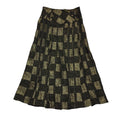 Wallis Vintage 80's Pleated Grey & Black Check Skirt Uk Women's Size 12