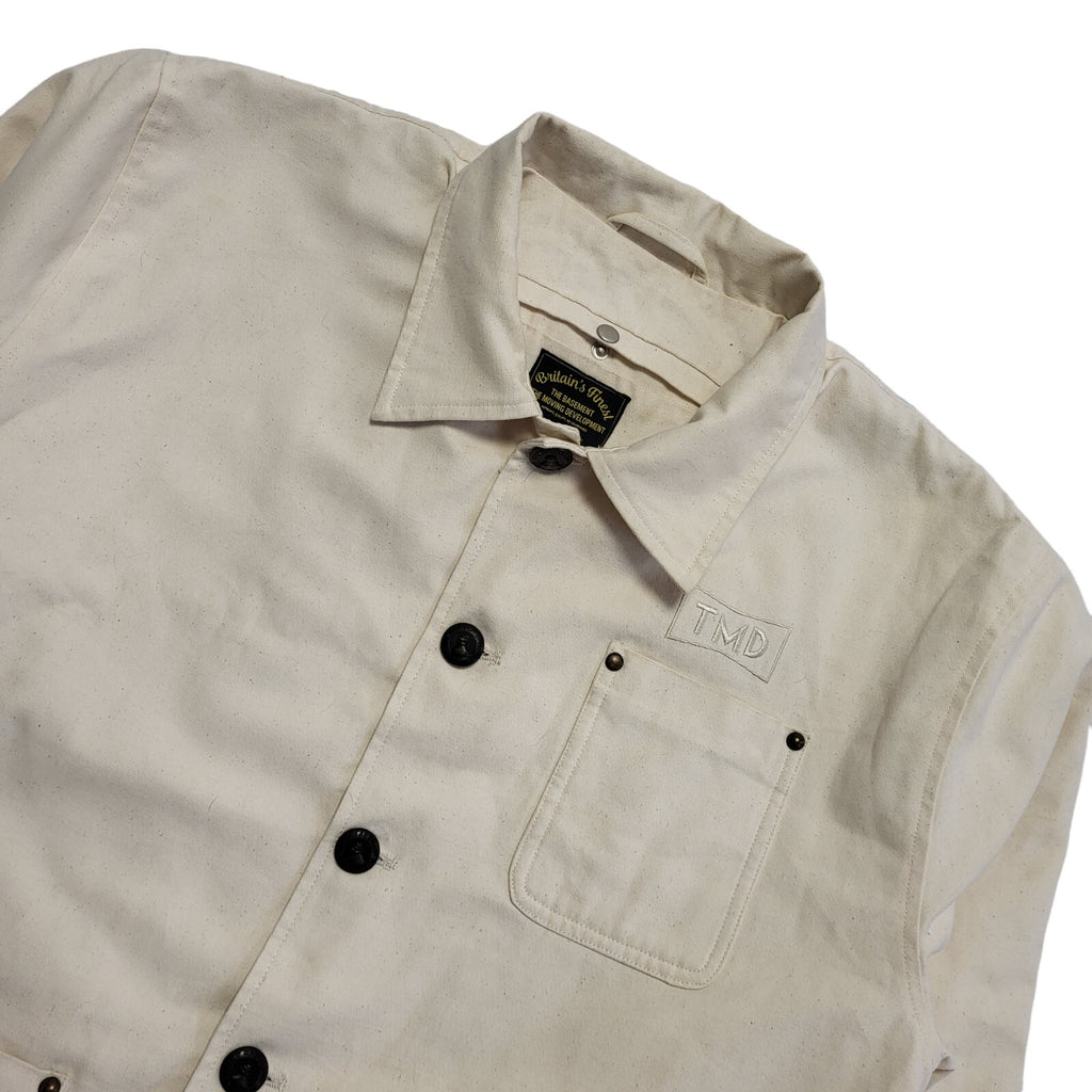 The Basement x TMD Collaboration Cream Button-Up Cotton Jacket Men's Size Large