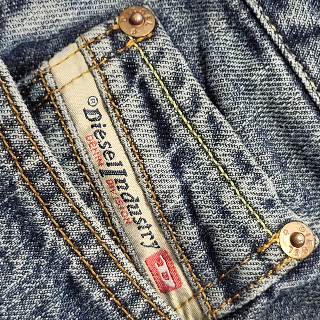 Diesel Vintage 90's Blue Straight Denim Jeans Uk Men's Size M W32 L32