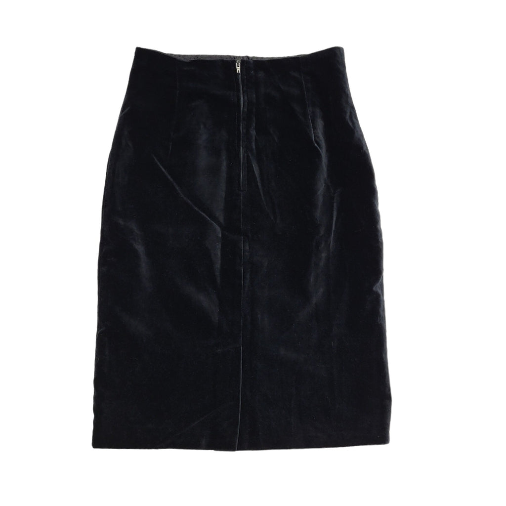Essence Vintage 80s Black Velvet Skirt Women's Size 14 W31