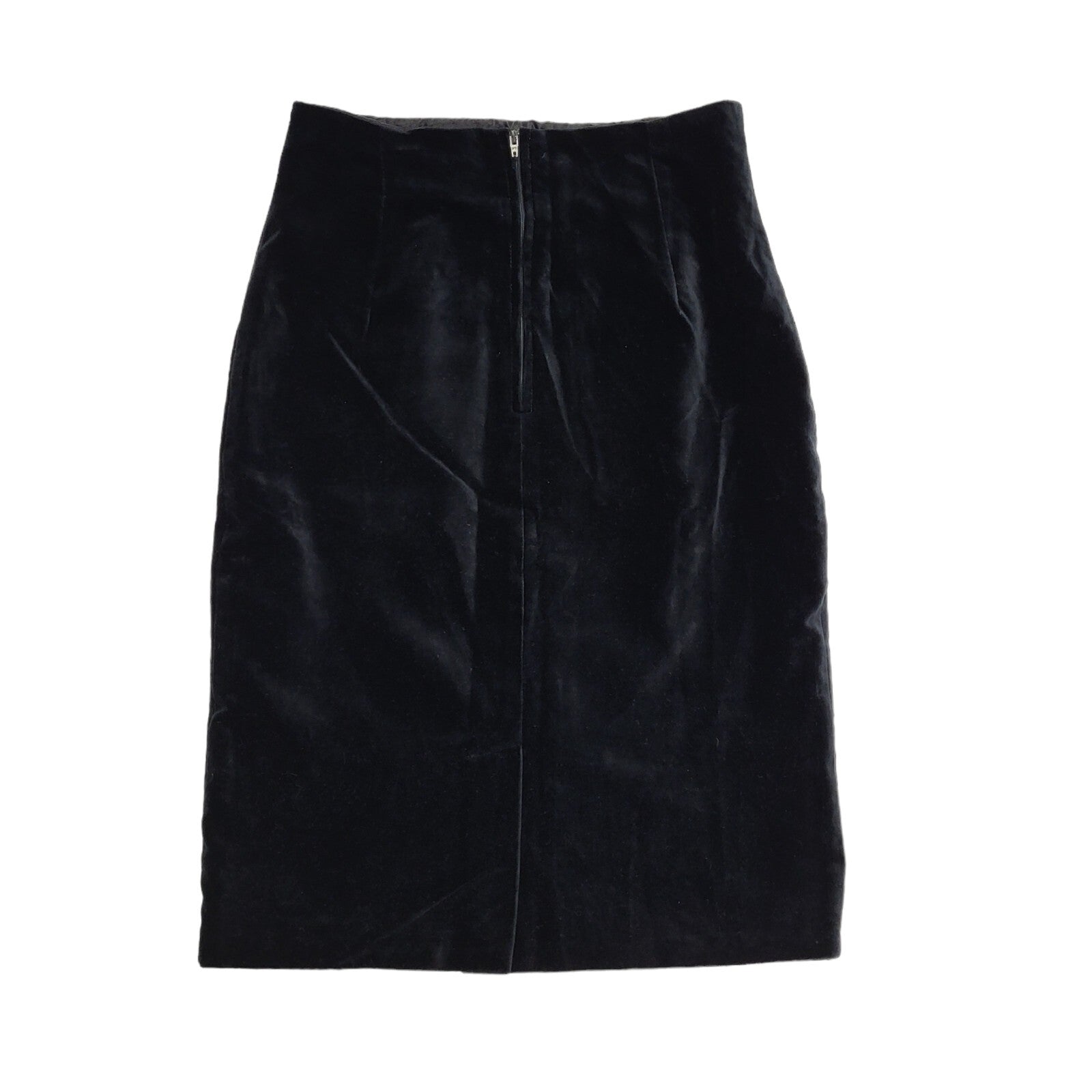 Essence Vintage 80s Black Velvet Skirt Women's Size 14 W31