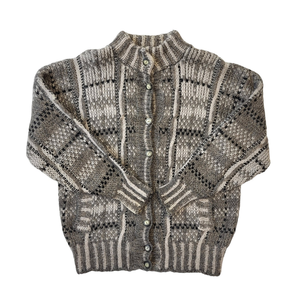 St Michael 80s Vintage Grey Button-Up Cardigan Women's Size 16/18 Eu 46/48