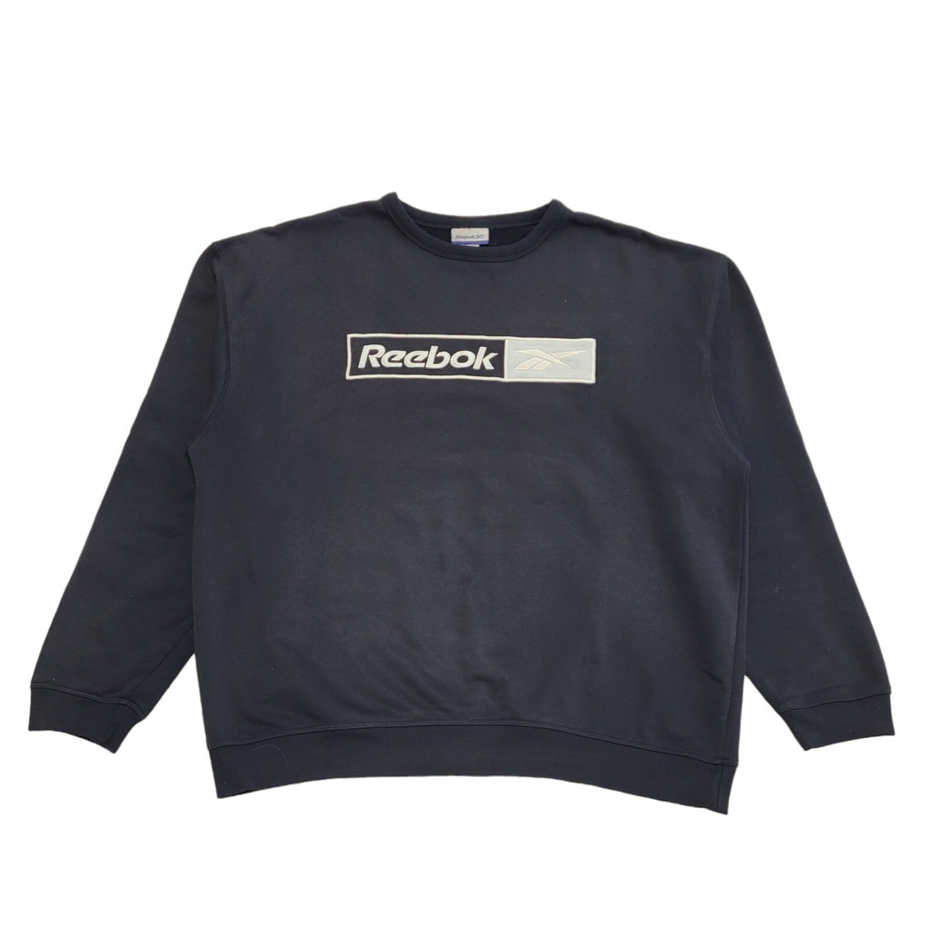 Reebok Navy Blue Vintage 90s Sweatshirt Uk Men's Size XL