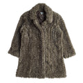Steilmann Vintage 90's Grey/Brown Button Faux Fur Coat UK Women's Size 16