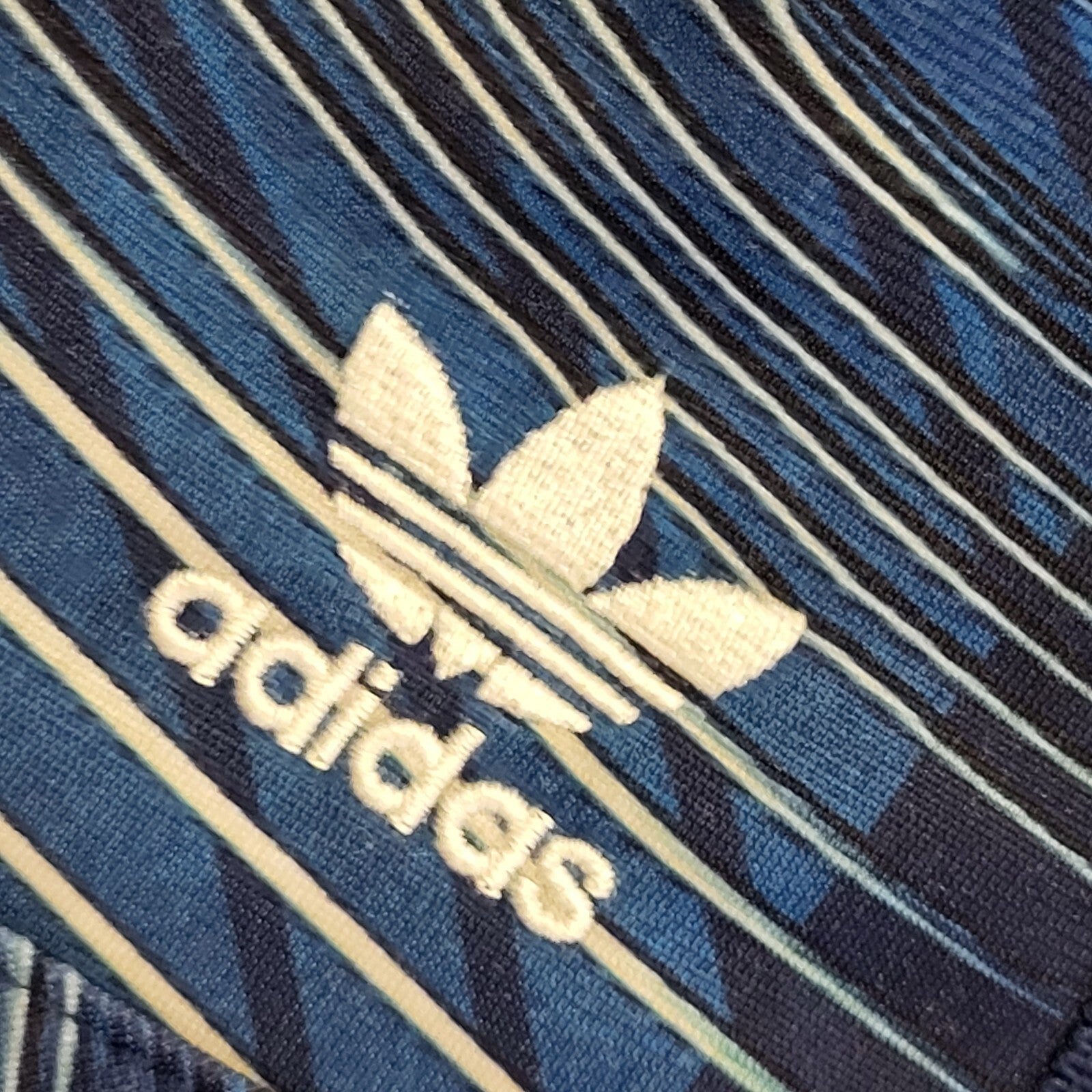 Adidas Vintage Y2K  Blue Abstract Sorts Gym Shorts Uk Women's Size 10 W28