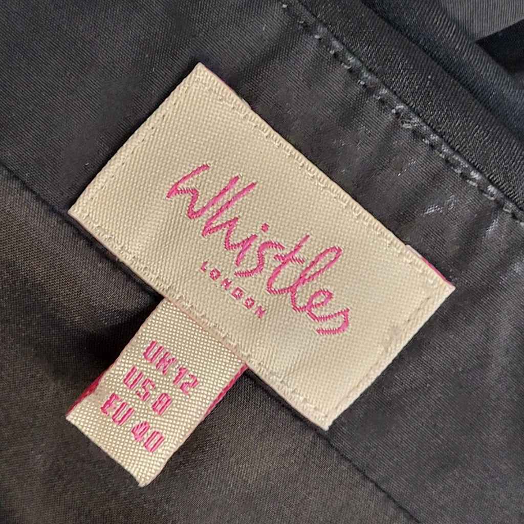 Whistles Vintage 90s Black Sleeveless Dress Uk Women's Size 12