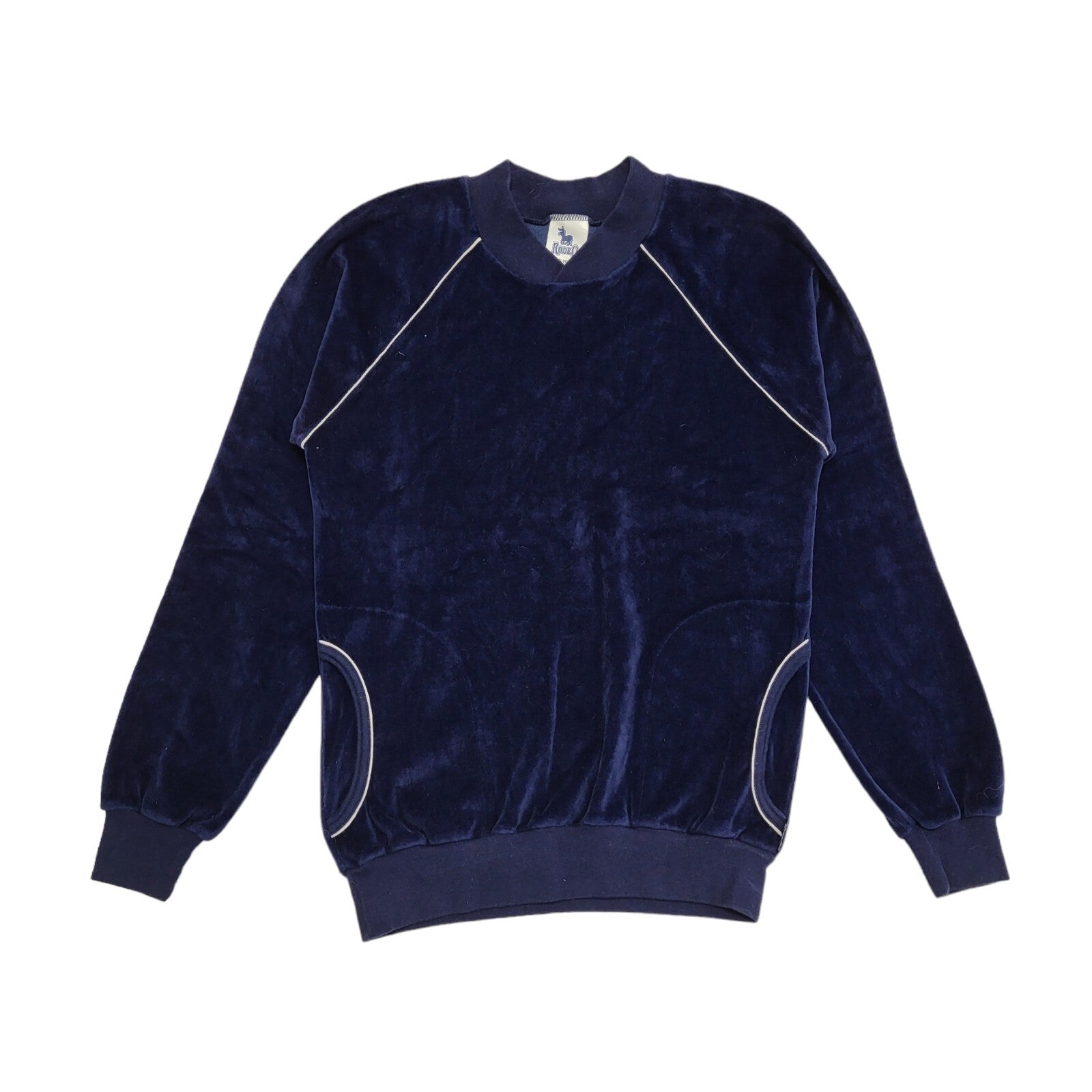 Rodeo 90s Vintage Navy Blue V-Neck Jumper Uk Women's Size 10