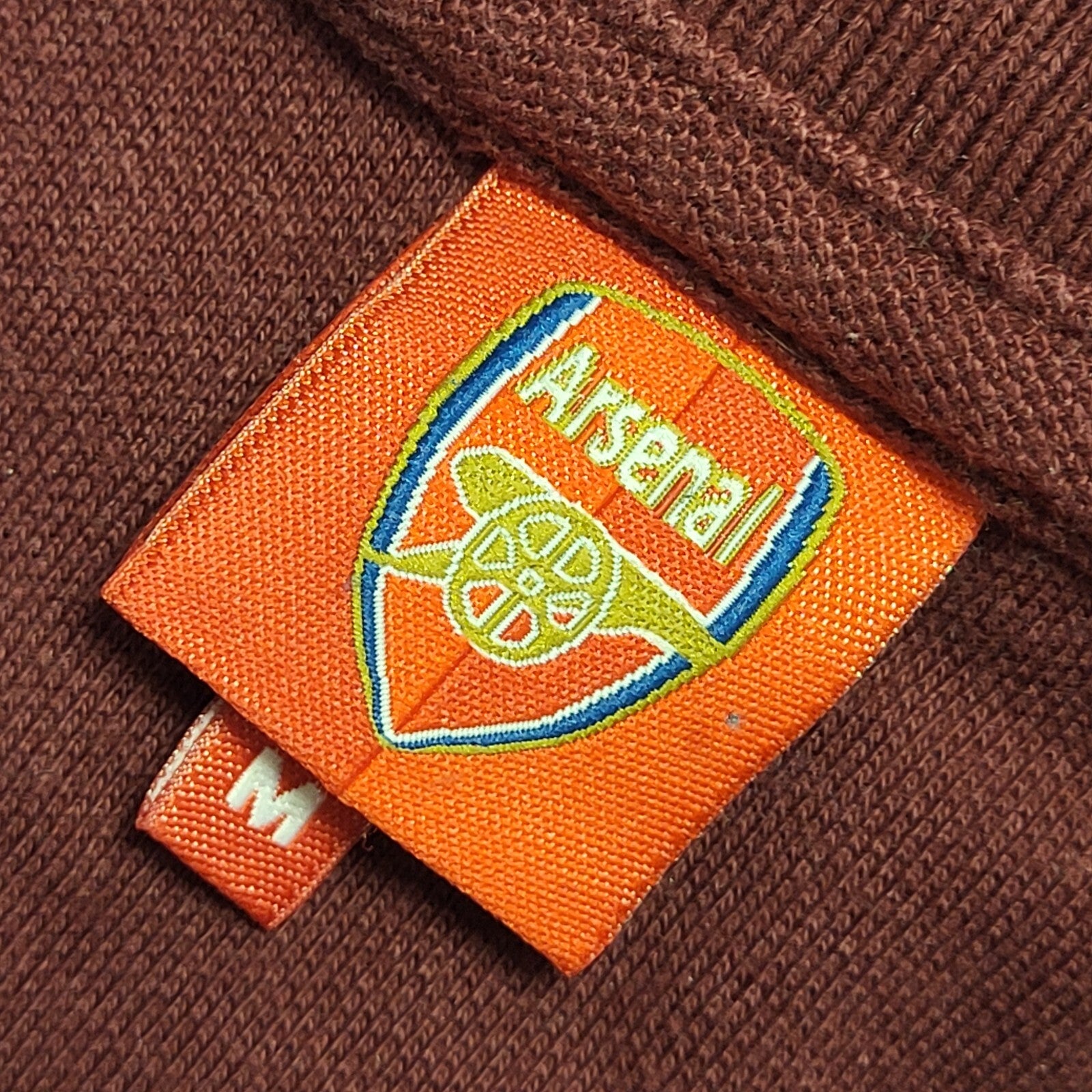 Arsenal 90s Vintage Burgundy Short Sleeve Polo Top Shirt Men's Size M