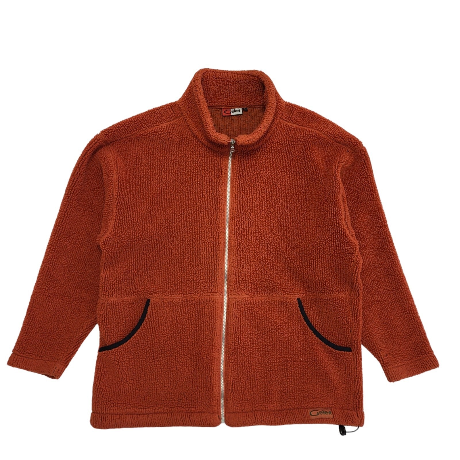 Gelert 80s Vintage Terracotta/Orange Zipped Fleece Jacket Uk Men's Size Large