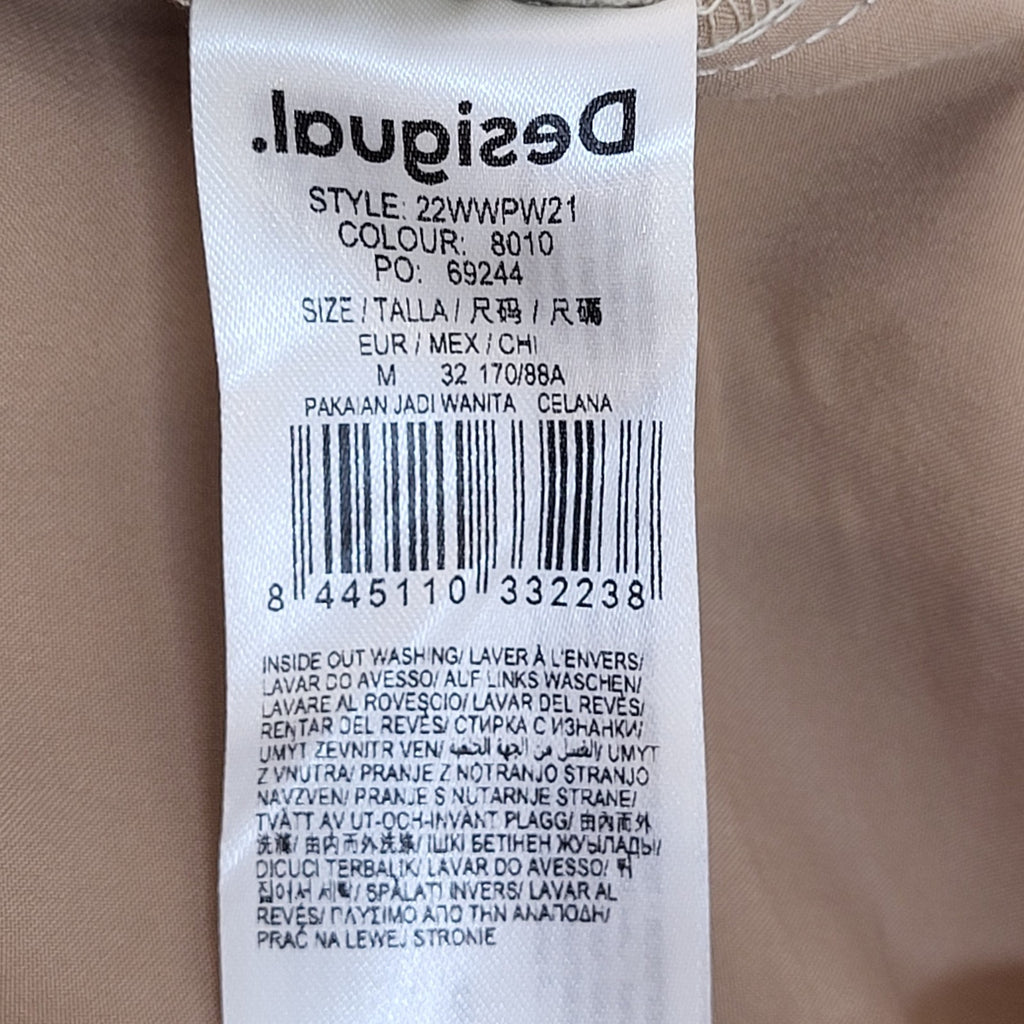 Desigual Dress Trousers Gold Tapered Leg Uk Women's M W28 L26