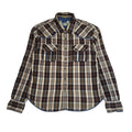 Wrangler 90s Brown & Beige Check Long Sleeve Shirt Uk Men's Size XL