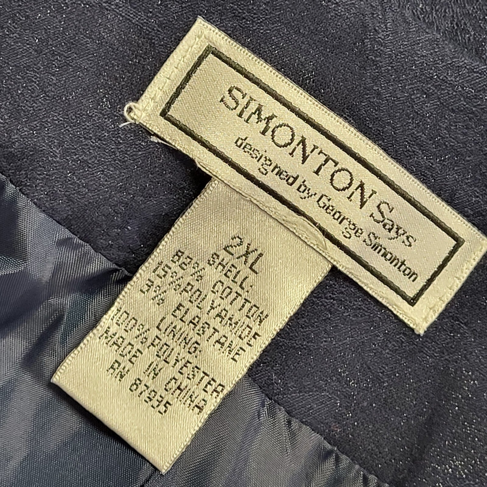 Simonton Navy Blue Button Vintage 80's Jacket Women's UK Size 2XL