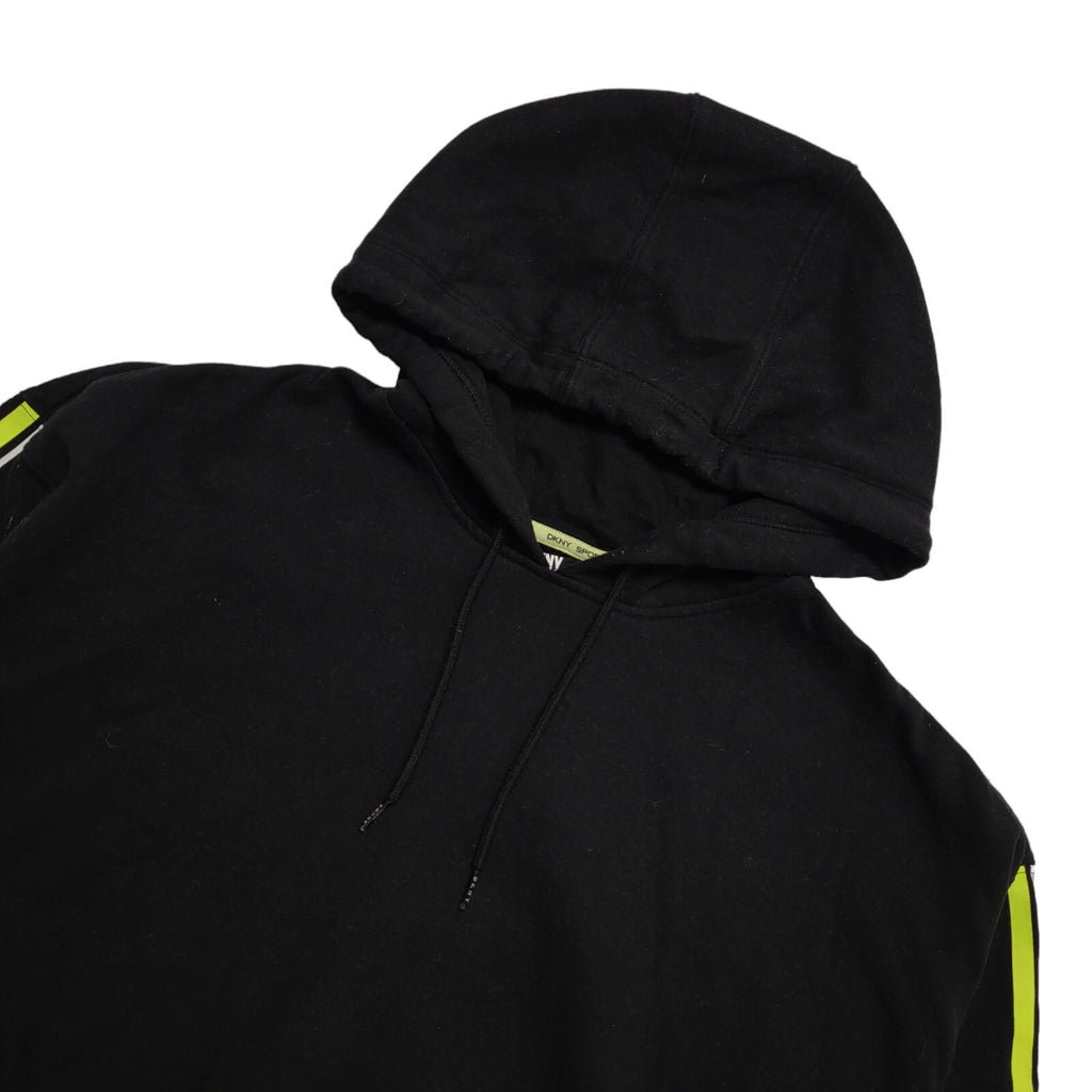 DKNY Black Cropped Hoodie UK Women's Size Large