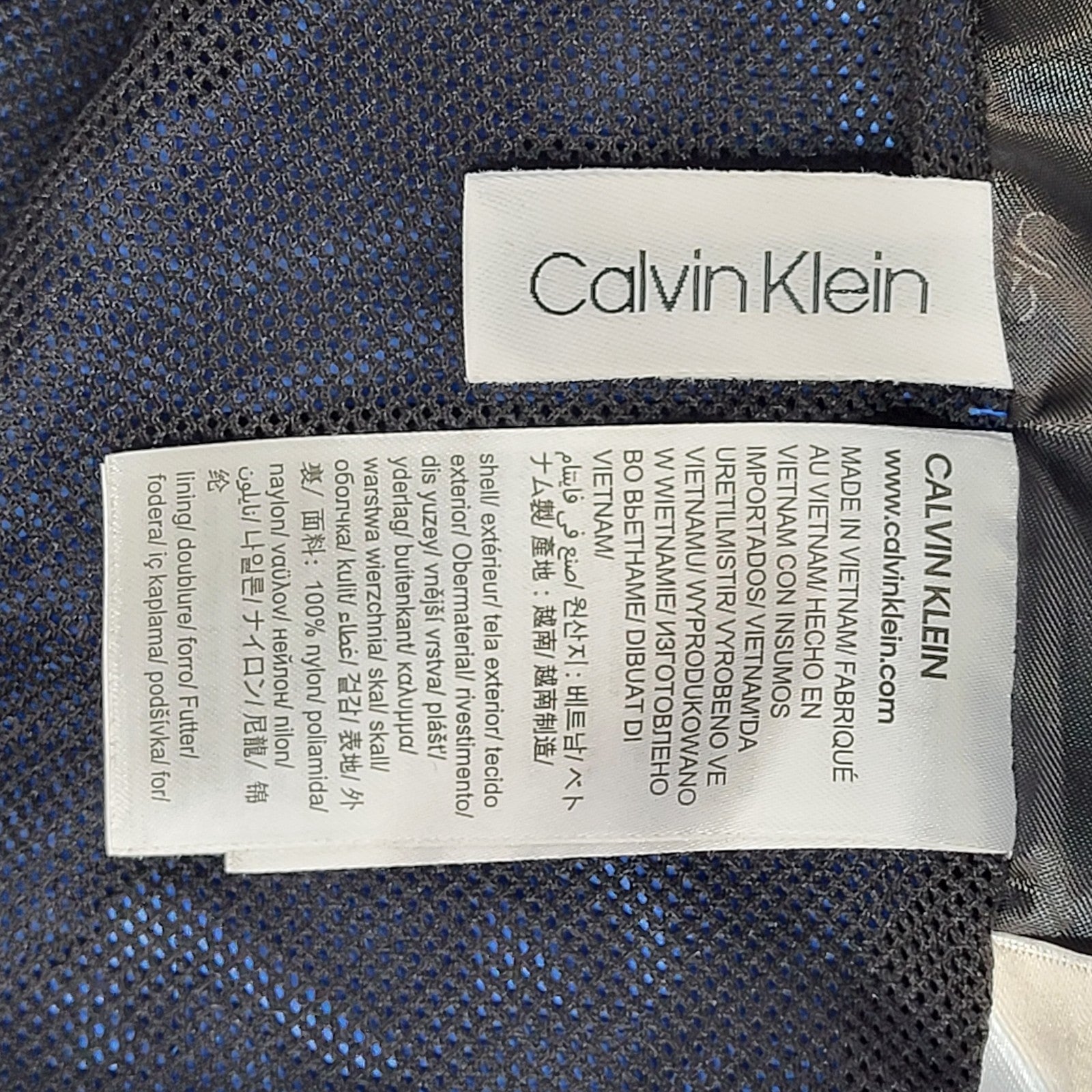 Calvin Klein Blue Windbreaker Y2K Jacket UK Men's Size M