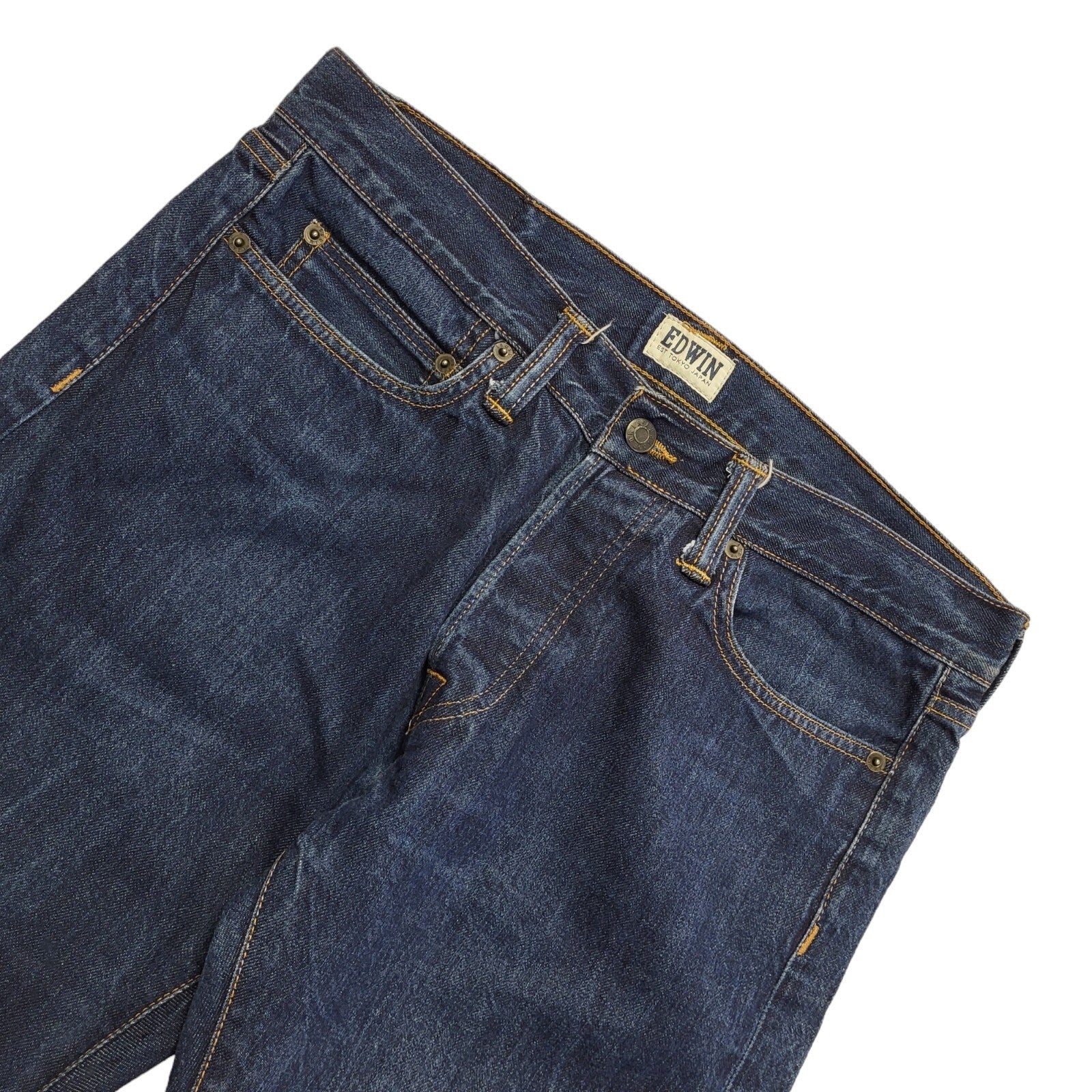 Edwin ED-75  Vintage 90's Blue Straight Denim Jeans Uk Men's Size M W32 L32