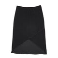 New Look Vintage 90's Black Straight Elasticated Skirt Uk Women's Size 12 W30