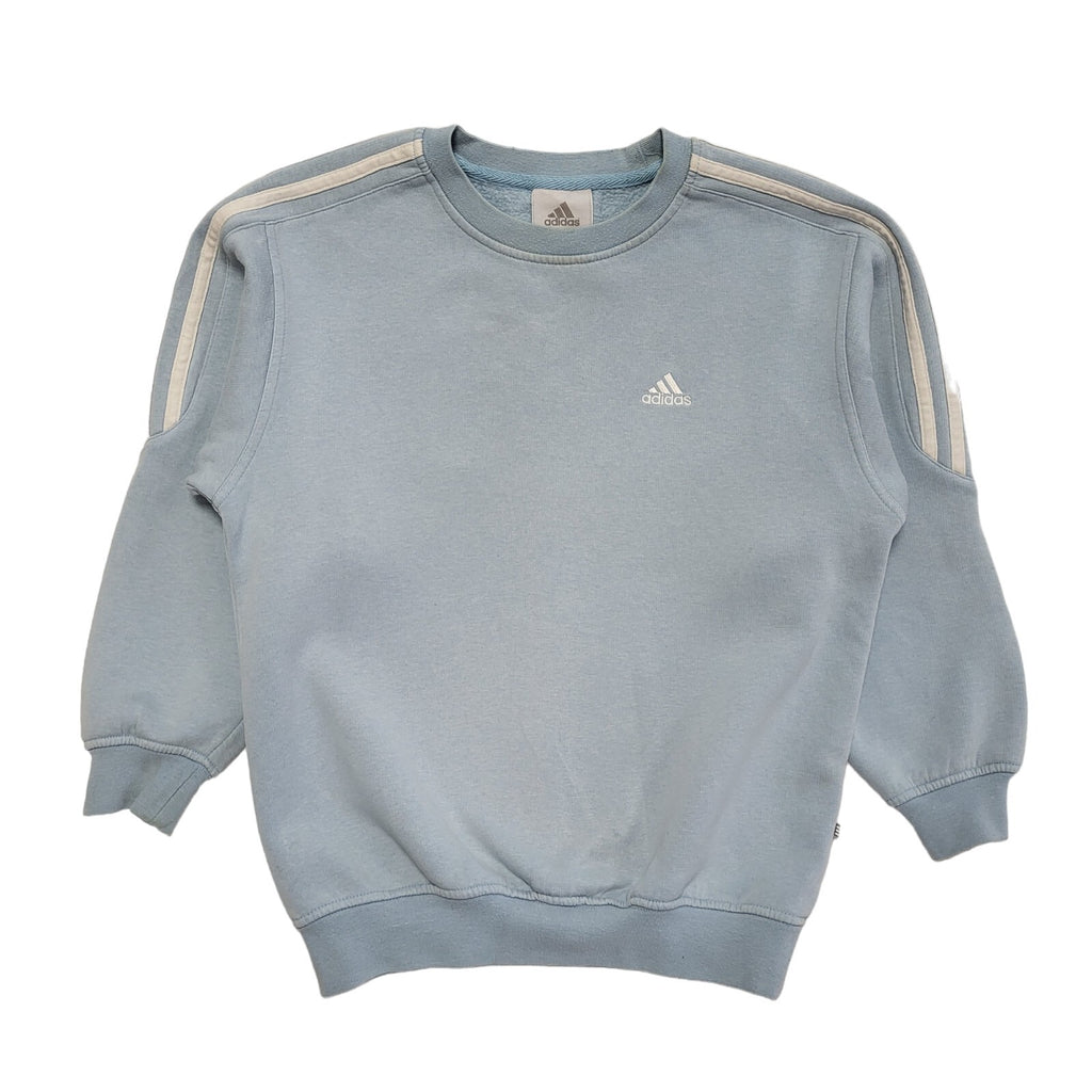 Adidas Vintage Y2K Baby Blue Sports Sweatshirt Girls Age 10-12 years