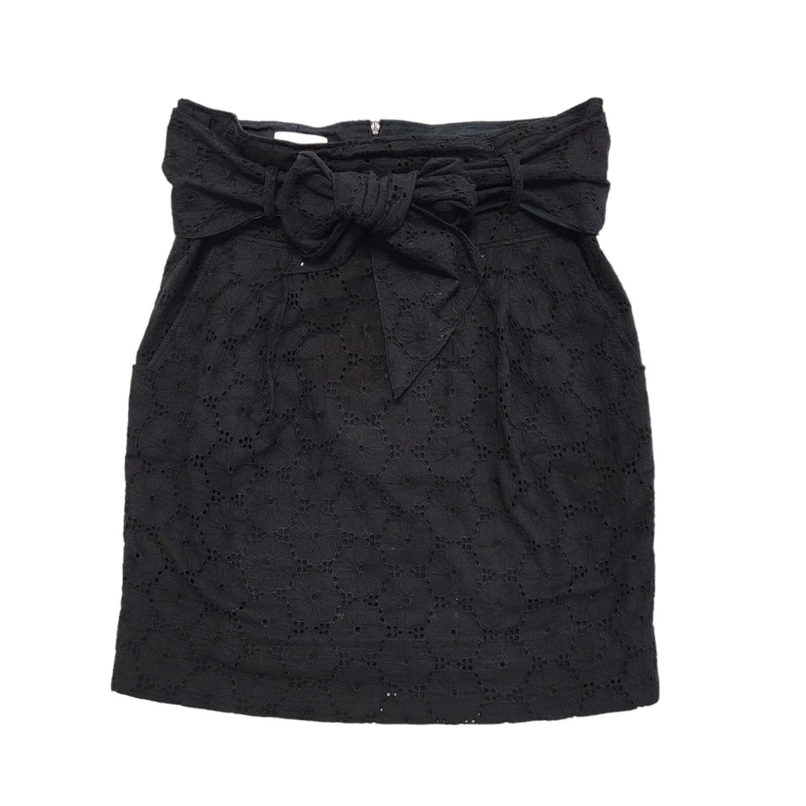 Kookai Vintage Y2K Black Tie Front Floral Skirt Womens UK Size 10-12