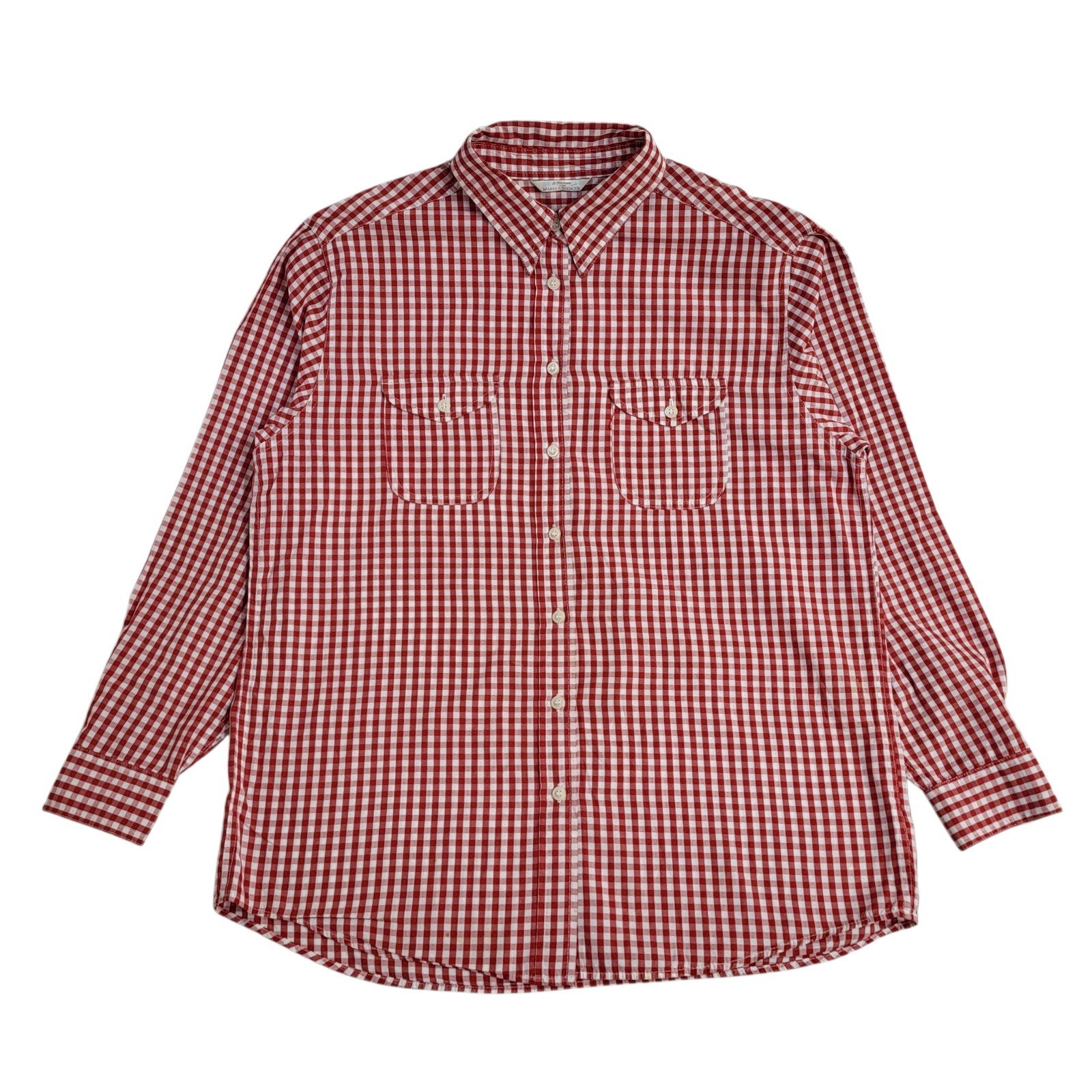 Marks and Spencer Shirt Red 90's Gingham Check Women's UK Size 14