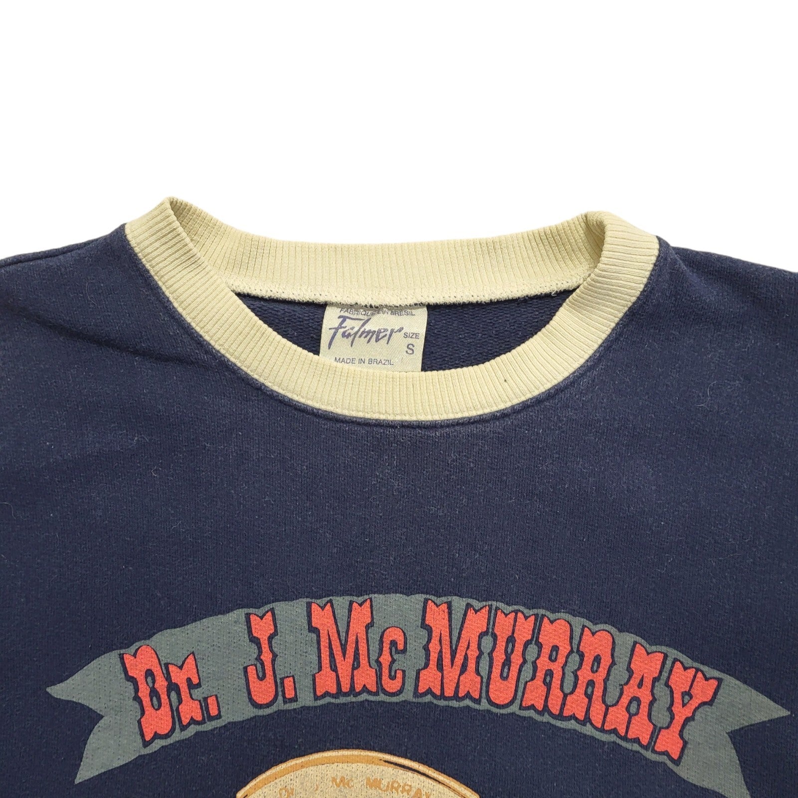 Falmer Vintage 90's  DR.J.MC.Murray Blue & White Sweatshirt Womens UK Size S