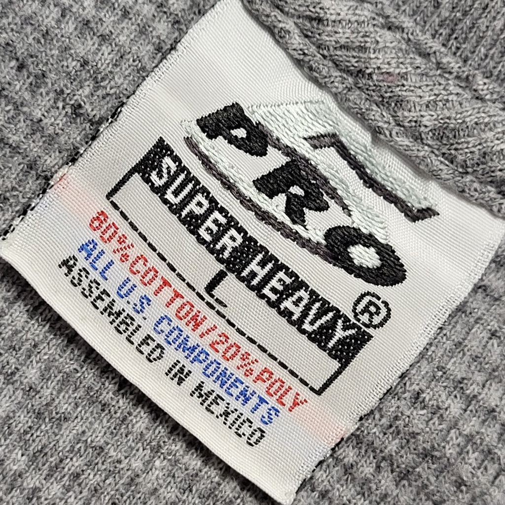 Pro Vintage 90's Grey Super Heavy Long Sleeve Sweatshirt Mens UK Size L