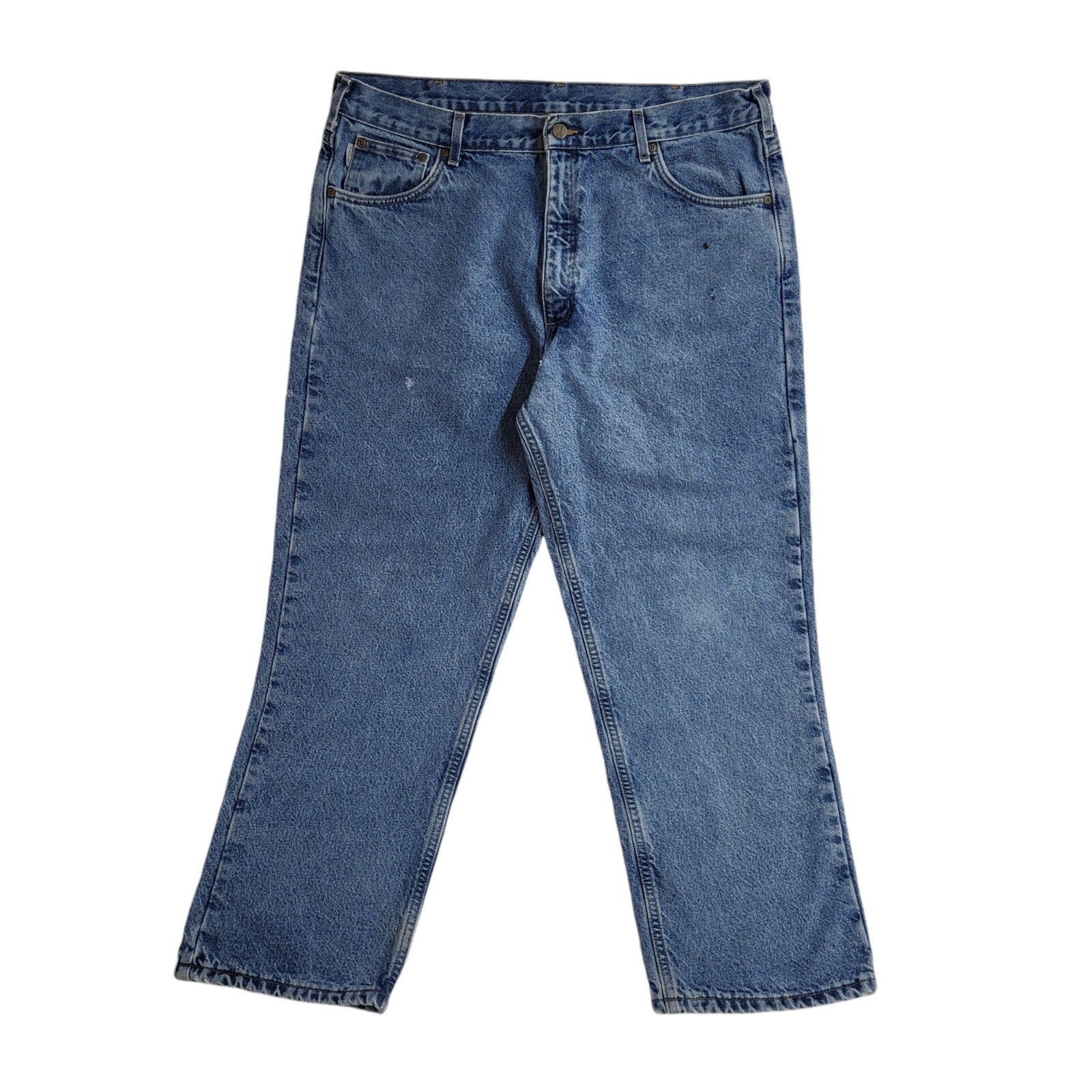Carhartt 90s Mid Blue Straight Leg Denim Jeans Uk Men's Size 3XL W40 L30