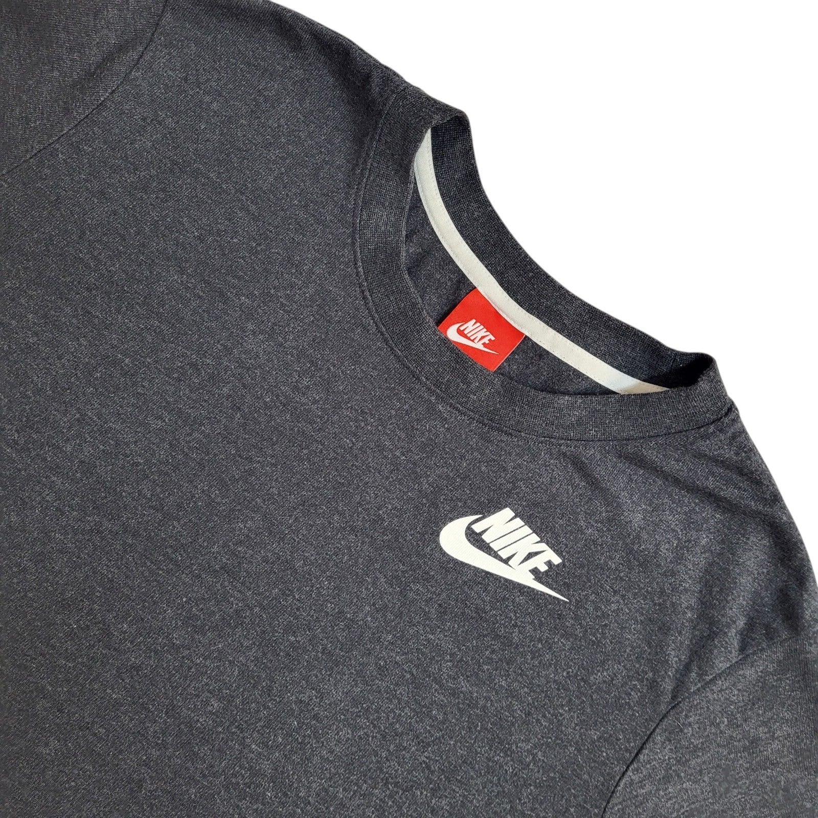 Nike T-Shirt 90s Vintage Grey Round Cropped Neck  Uk Women's Size XL