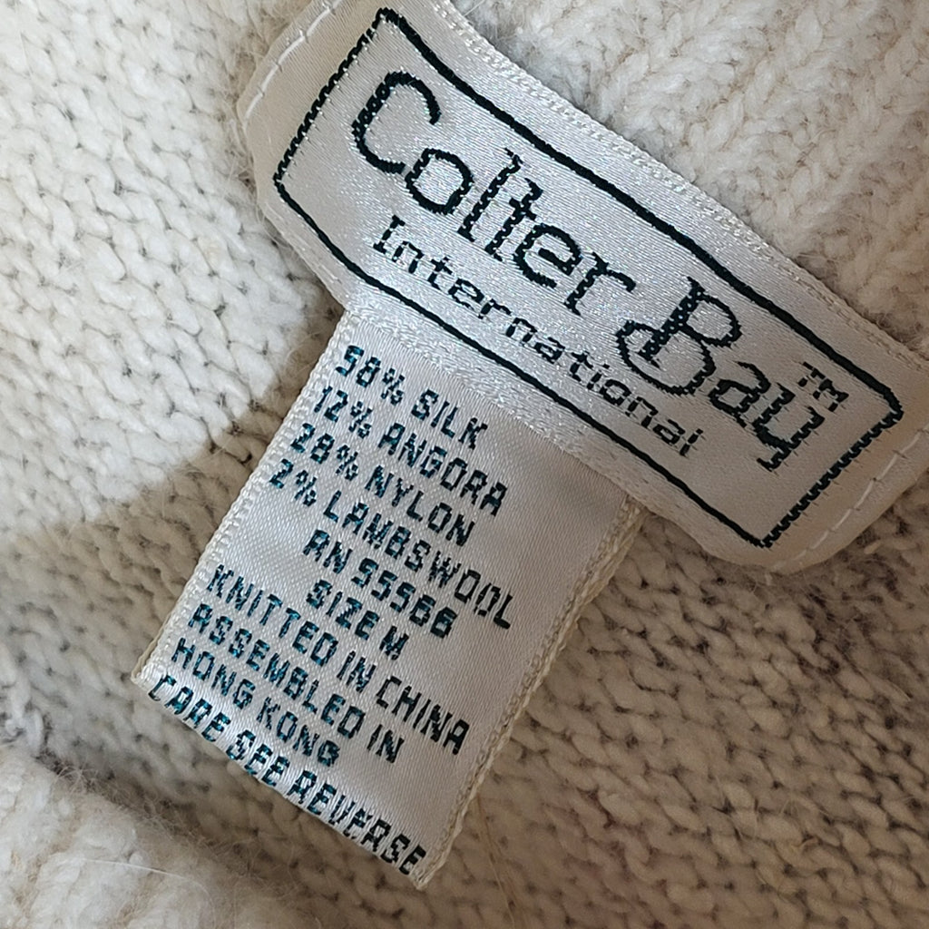 Colter Bay Vintage 90's Beige & Pink Round Neck Jumper UK Women's Size M