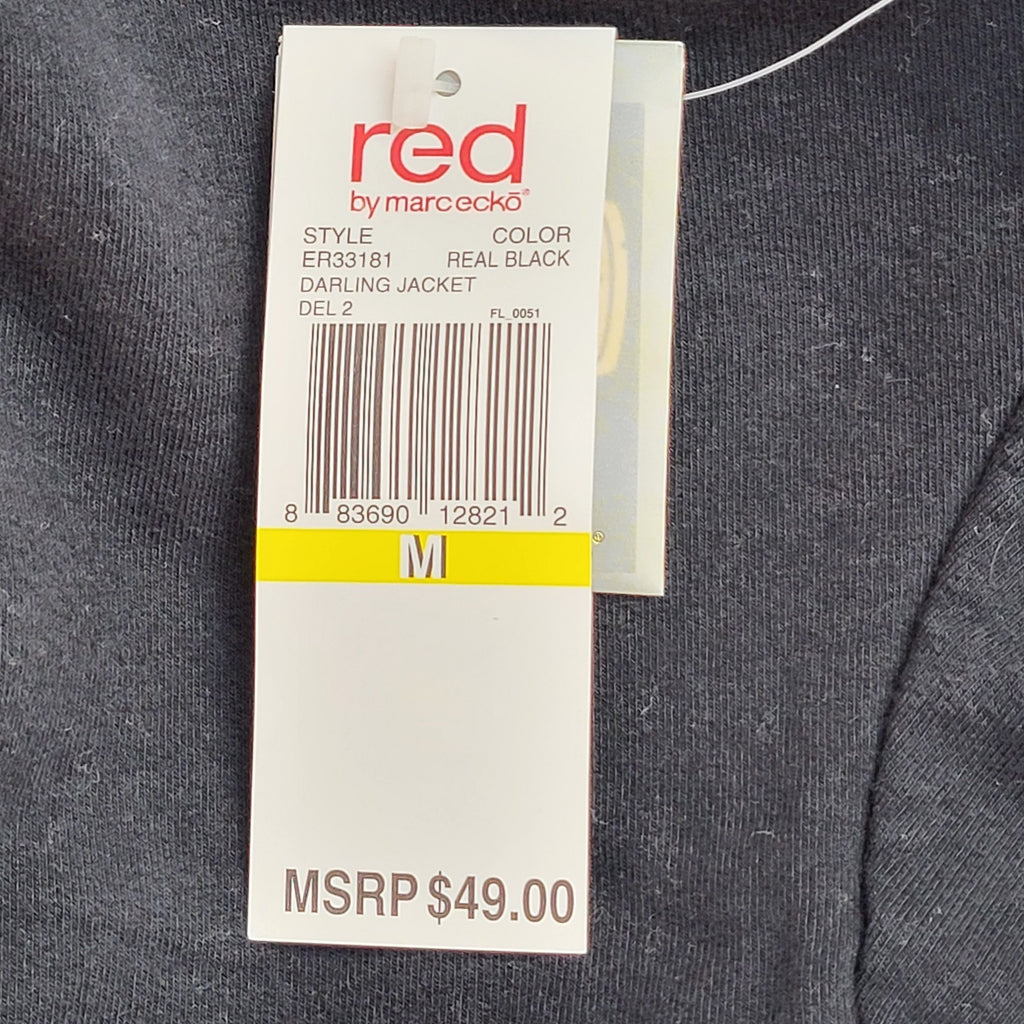 Red Marcecko Sweatshirt Hoodie Black Striped UK Women's Size M Bnwt