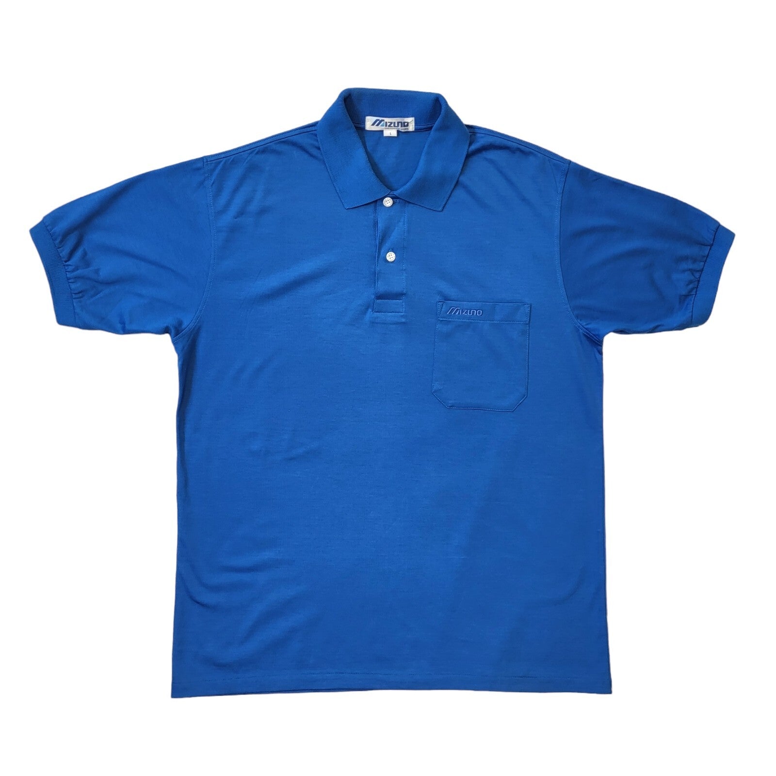 Mizuno 90s Vintage Blue Short Sleeve Golf Polo Shirt Men's Size Large