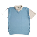 Lacoste Y2K Blue Short Sleeve Polo Top & Vest Men's UK Size L