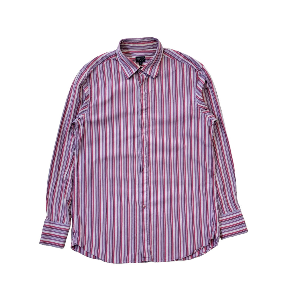 Kenzo Y2K Pink & Purple Striped Shirt Men's Size Large