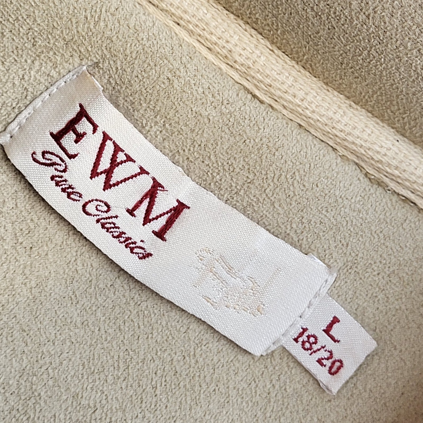 Edinburgh Woolen Mill Beige Vintage 90's Full Zip Coat UK Women's Size 18/20