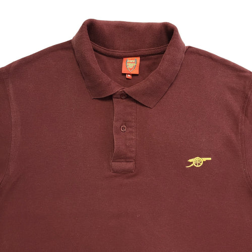 Arsenal 90s Vintage Burgundy Short Sleeve Polo Top Shirt Men's Size M