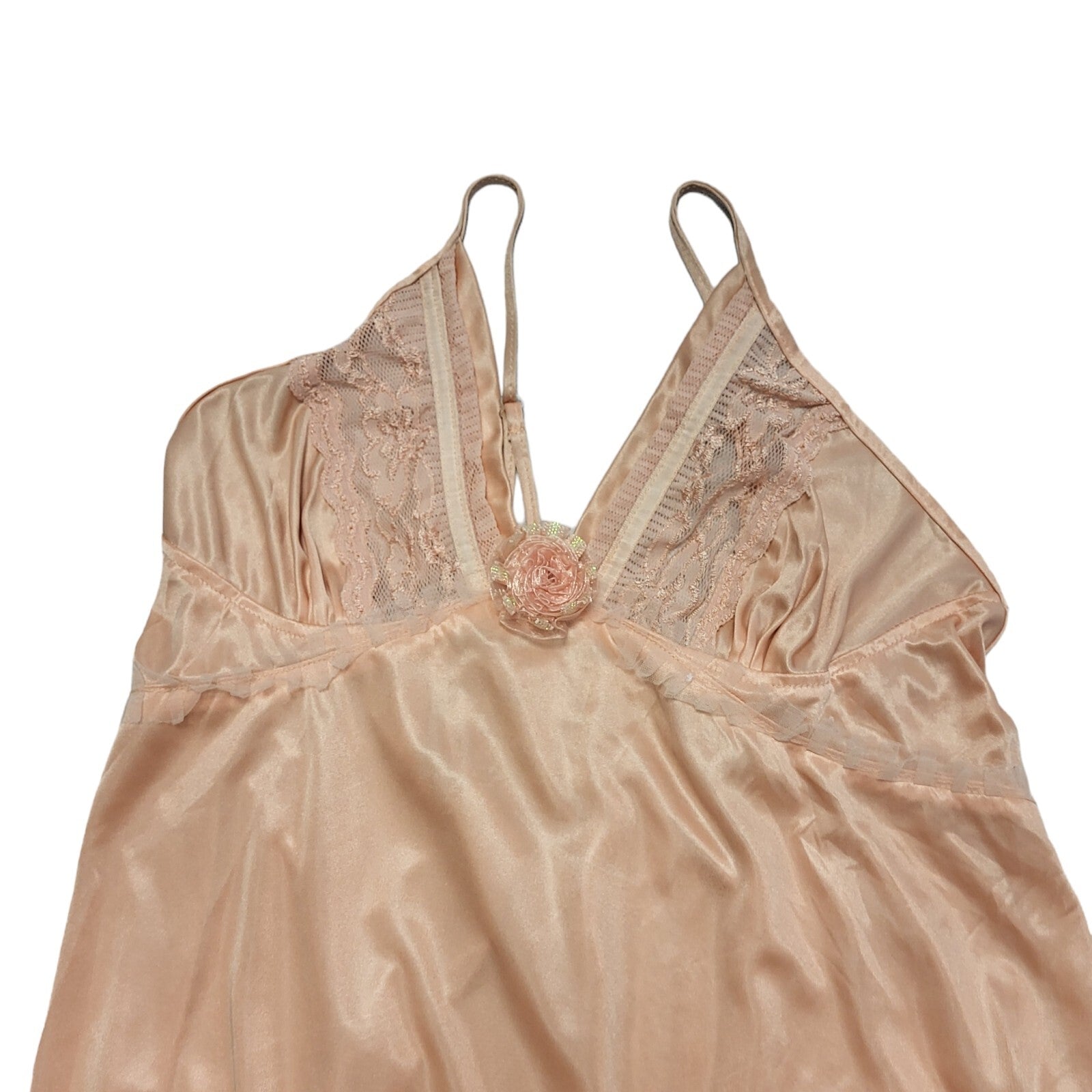 80s Vintage Pink Sleeveless Dress/ Night Gown Uk Women's Size 10/12