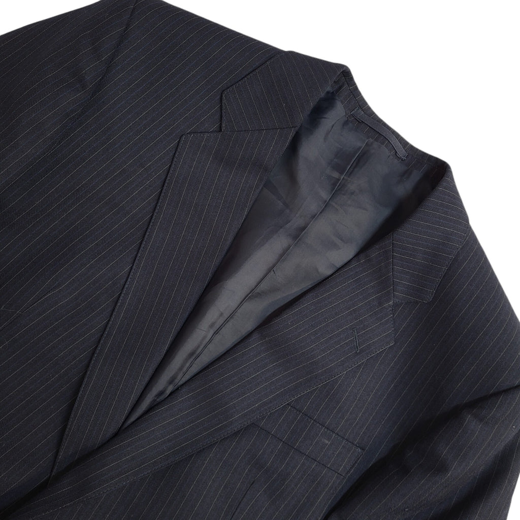 Greenwoods 90s Navy Blue Blazer Suit Jacket Uk Men's Size XL 44" W40 L31