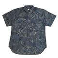 Latitude 90's Blue & Grey Abstract Short Sleeve Shirt Uk Men's Size Large