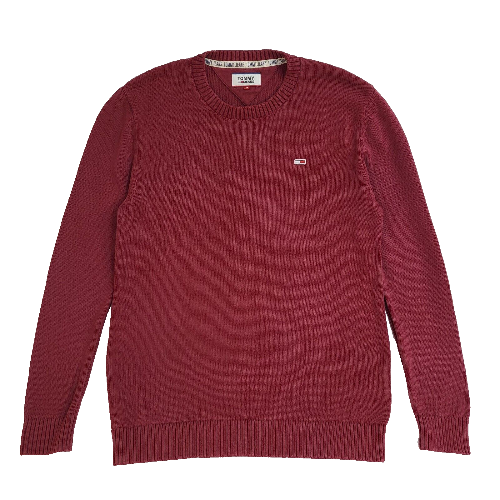 Tommy Jeans Vintage 90's Burgundy Jumper UK Men's Size M