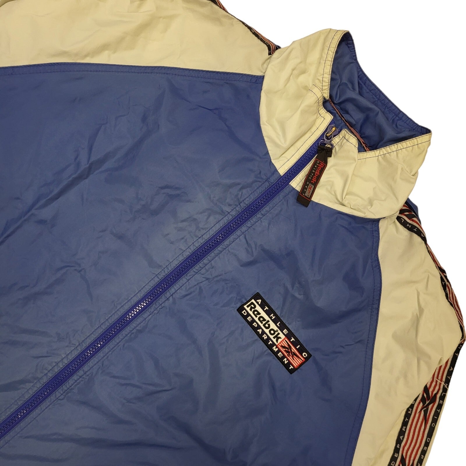 Reebok Blue Vintage 90s Sports Track Jacket Uk Men's Size Large