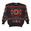 Mc Richie Vintage 80's Red & Grey Wool Jumper Mens UK Size XL
