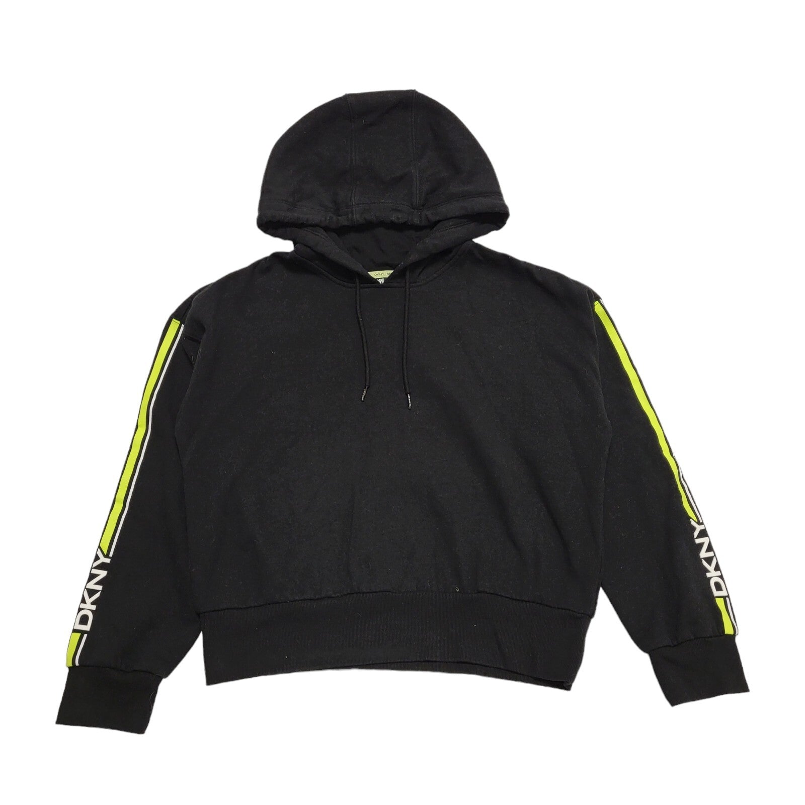 DKNY Black Cropped Hoodie UK Women's Size Large