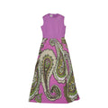 John Hilton 70s Vintage Purple Paisley Maxi Dress Women's 10