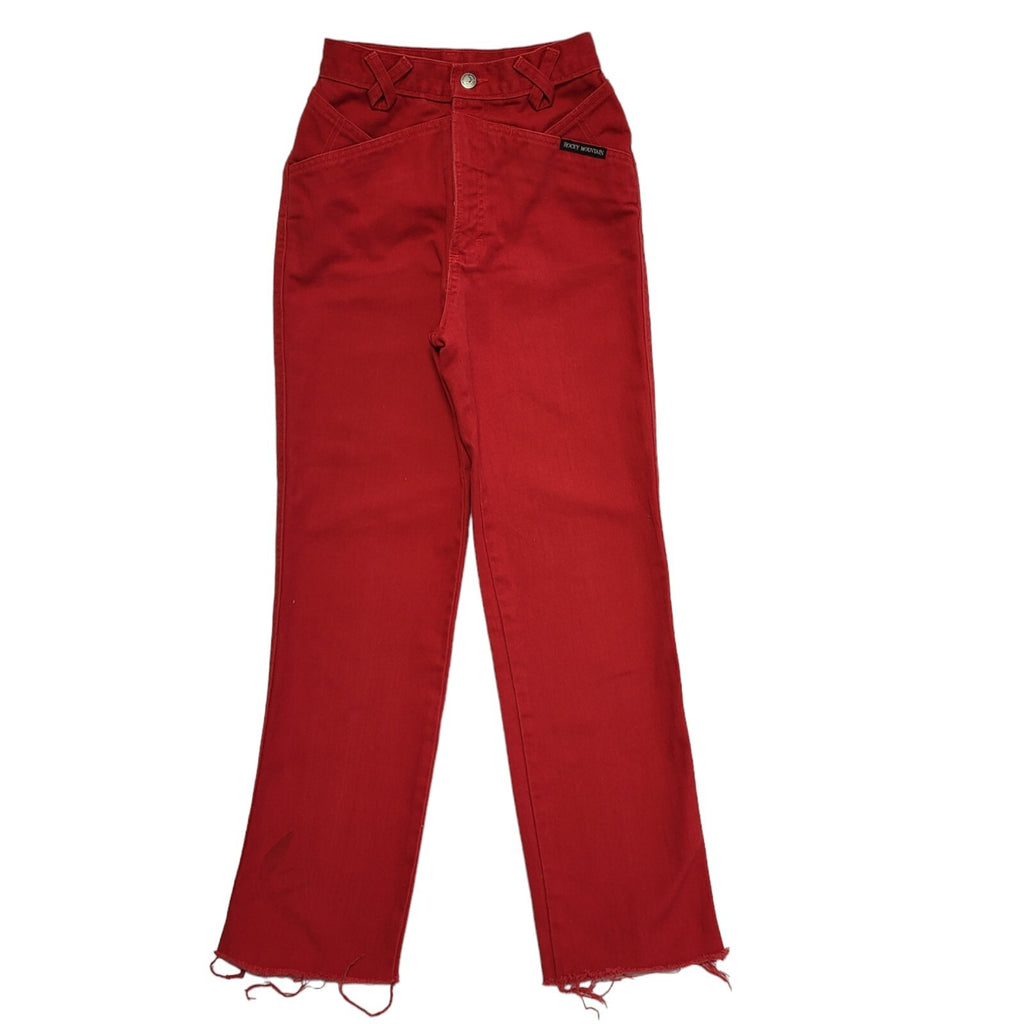 Rocky Mountain Vintage 80's Red High Waist Jeans Womens UK Size 6 W24 L27