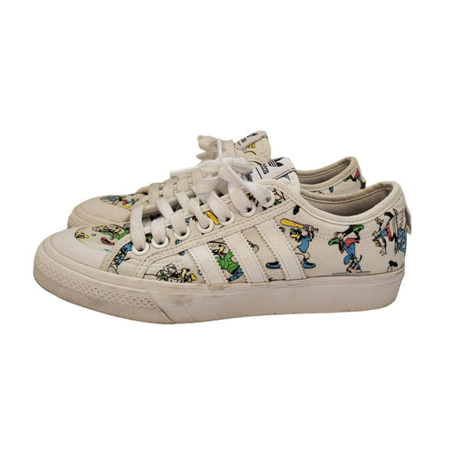 Adidas White Disney Goofy Lace-up Sports Casual Trainers Uk Women's Size 7.5