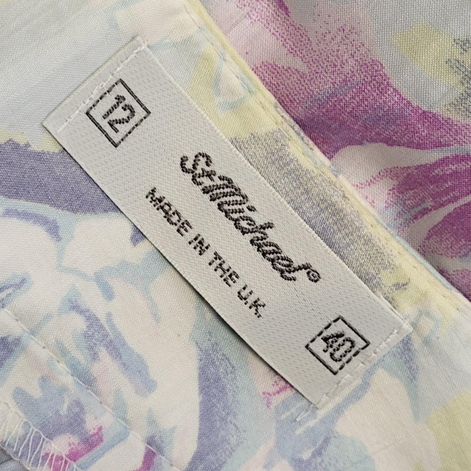 St Michael Vintage 80's Multicoloured Floral Midi Skirt Womens UK Size 10 W27