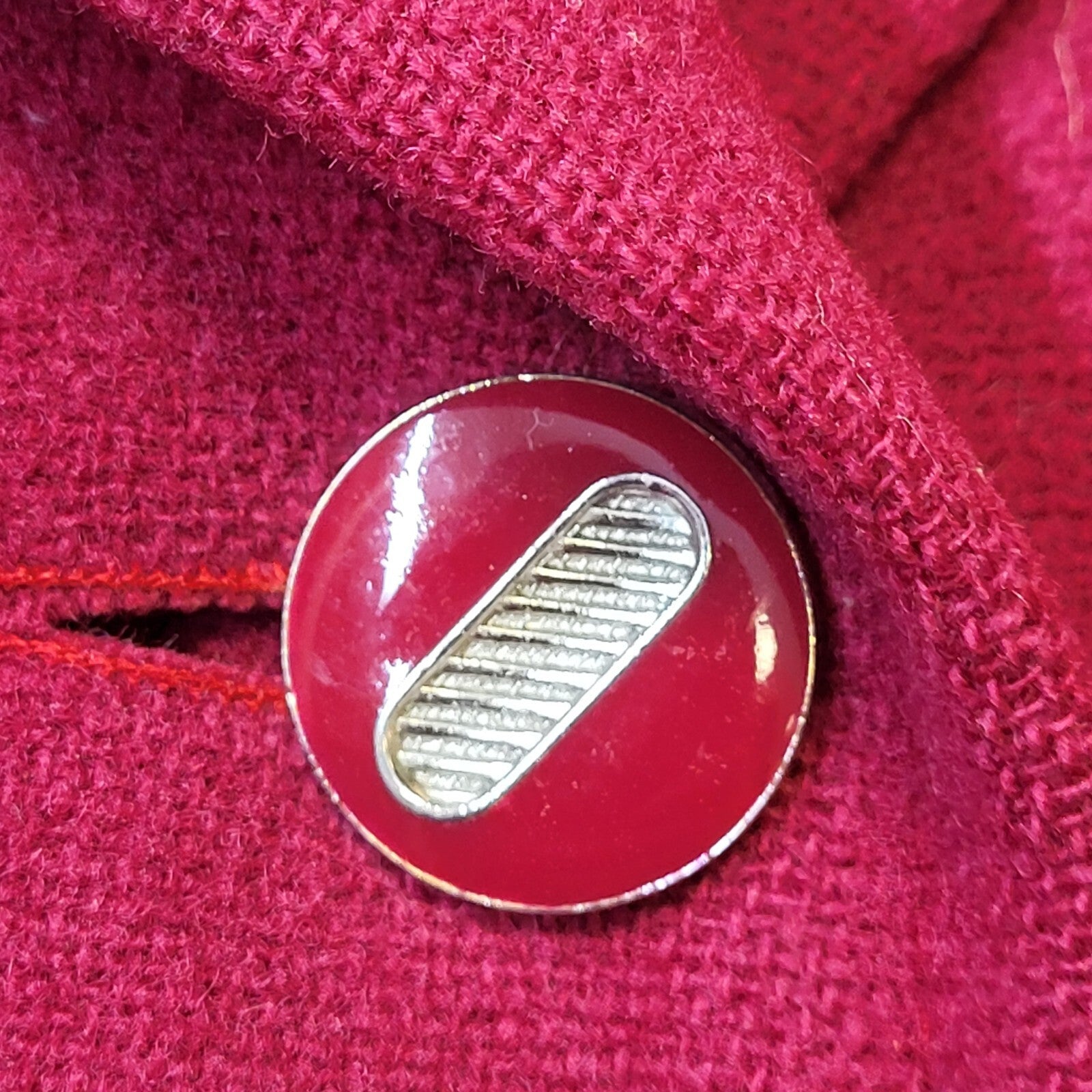 David Barry Vintage 70s Dark Pink Belted Formal Coat Women's Size 12