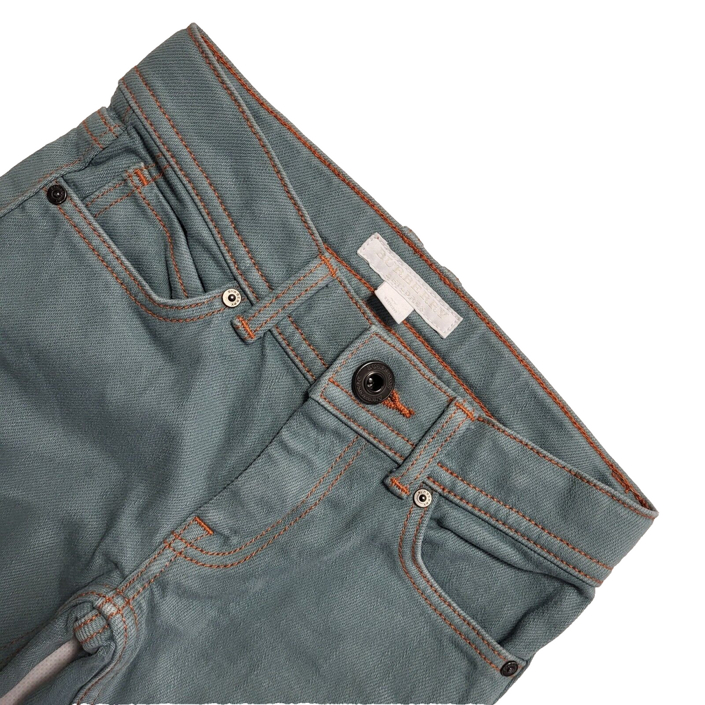 Burberry Vintage Y2K Green Skinny Jeans Girls Age 4 Years W20 L16