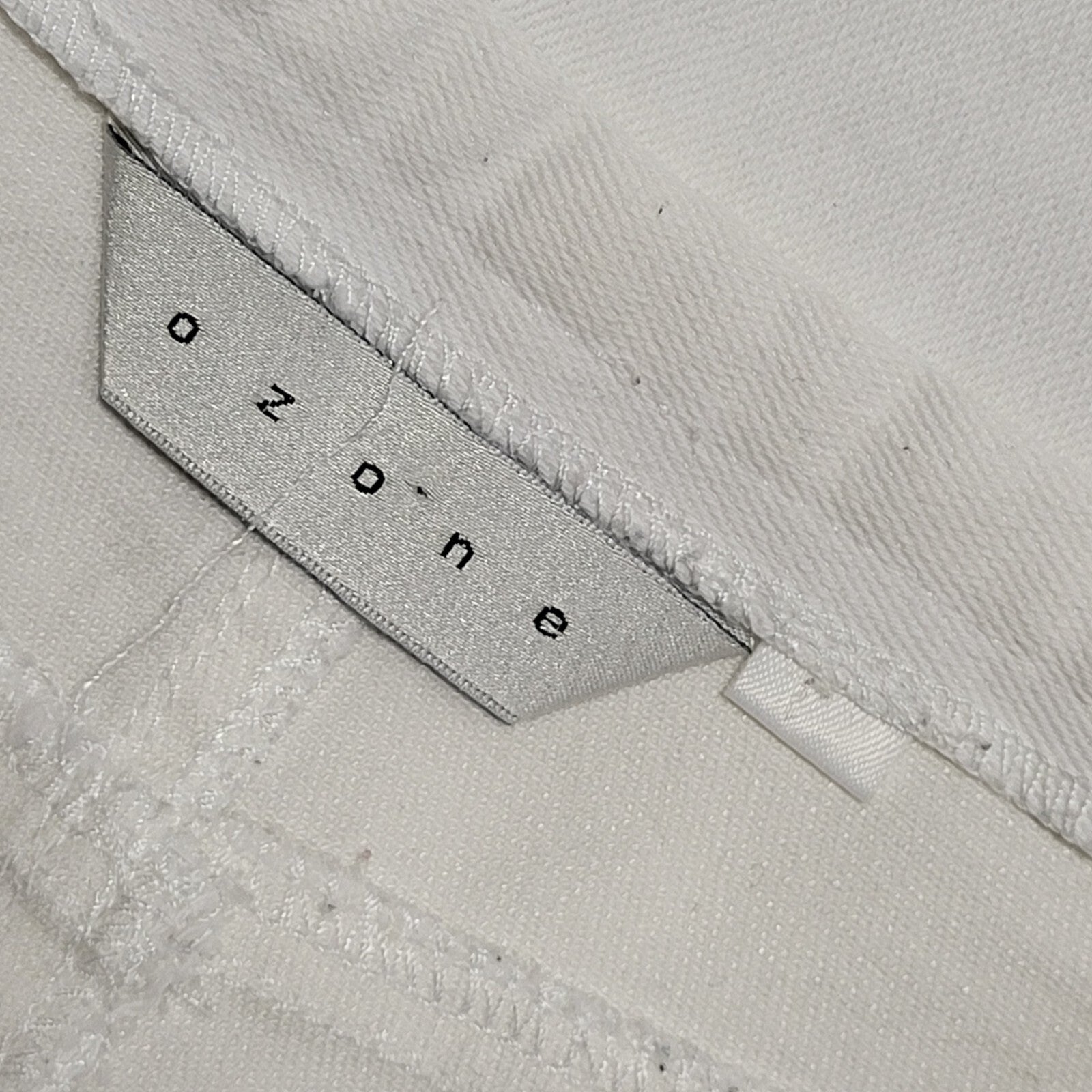 Ozone White Y2k Zipped Short Denim Skirt Uk Women's Size 12/14