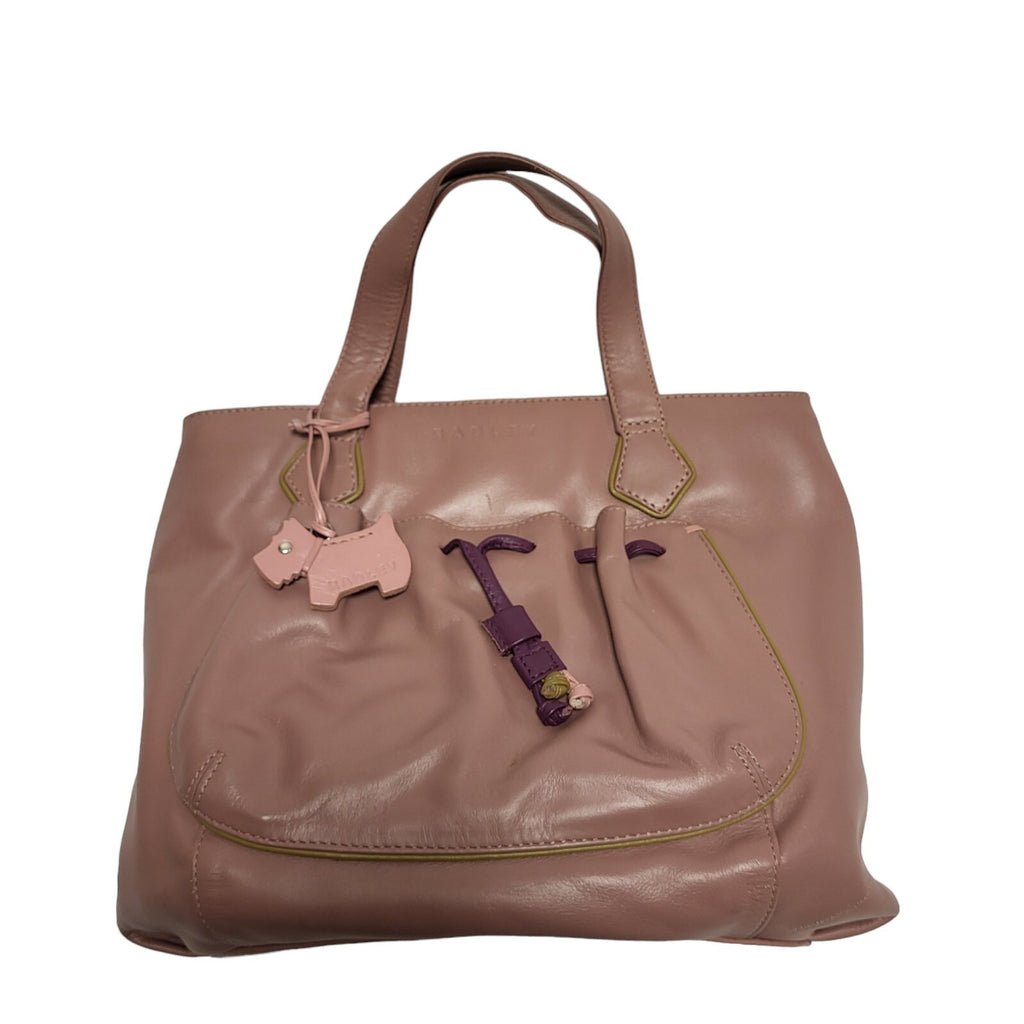 Radley Pink Leather Hand Bag / Top Handle Bag Uk Women's 9" x 11"