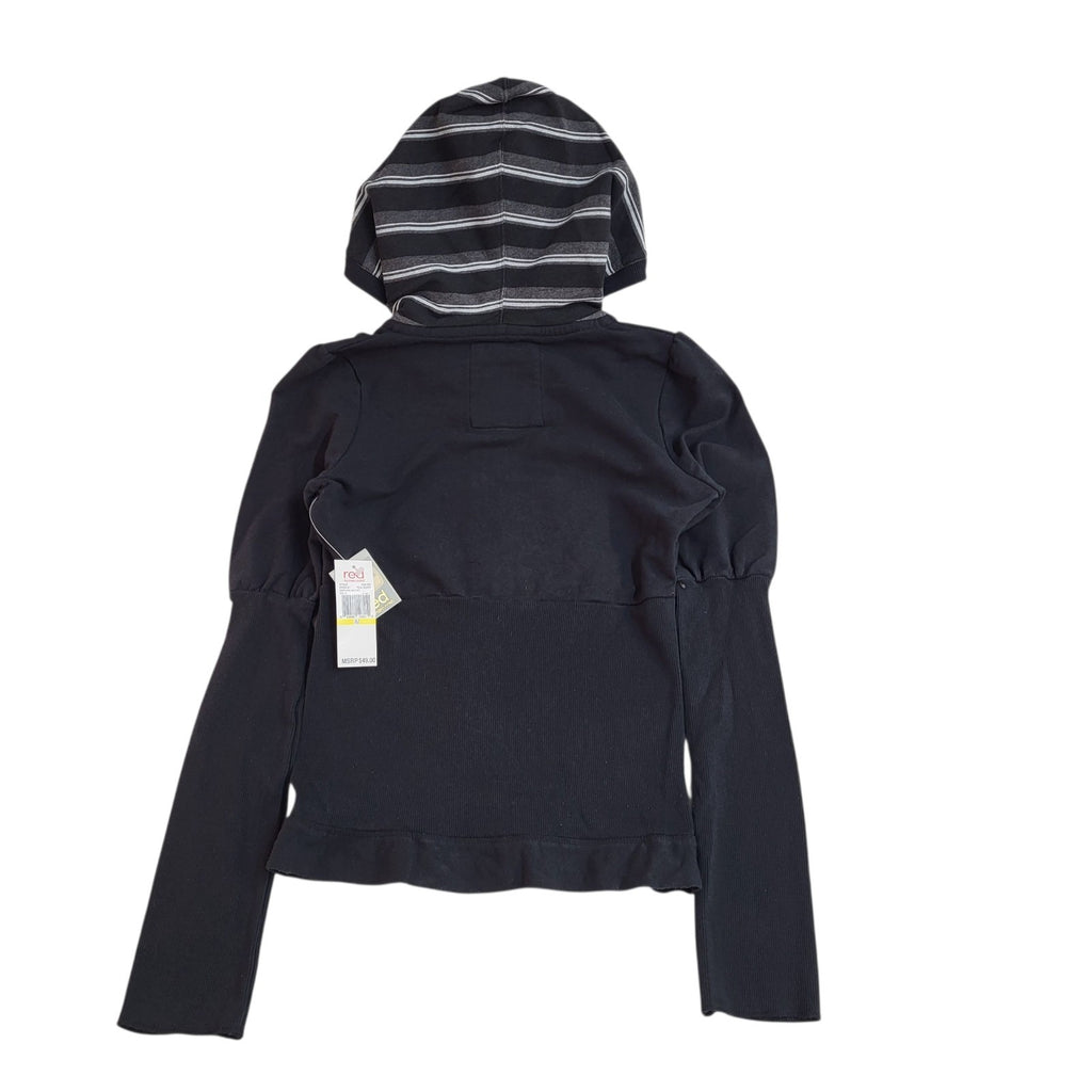Red Marcecko Sweatshirt Hoodie Black Striped UK Women's Size M Bnwt
